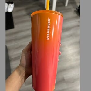Starbucks Tumbler Summer 2022 Steel Ombré Pink Orange Venti 24oz